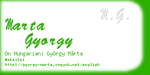 marta gyorgy business card